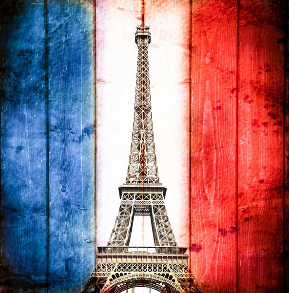 En fransk flagga — Stockfoto