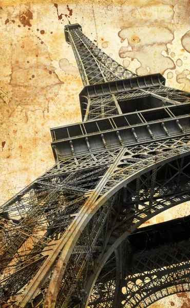 Cartão postal da Torre Eiffel — Fotografia de Stock