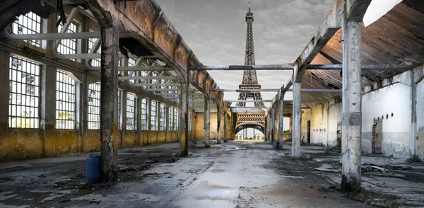 Post-apocalyptische Effel Tower — Stockfoto