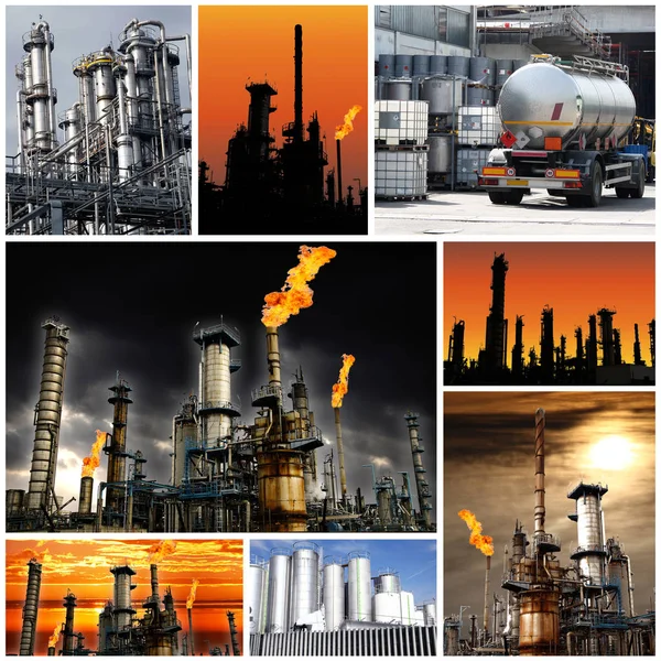 Plant for refining oil — Stock Photo, Image
