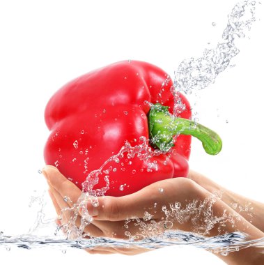 suya düşen taze biber