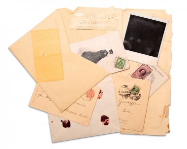 Vintage kağıt correspondance arka planı için
