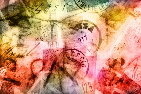 Vintage kartı correspondance işaretleri