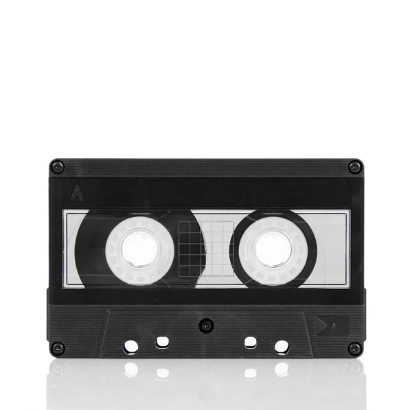 Аудиокассета на белом фоне — стоковое фото