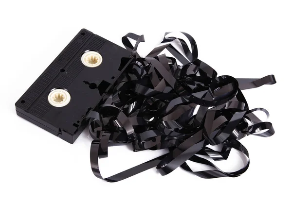 Video cassette tape on white background Stock Photo