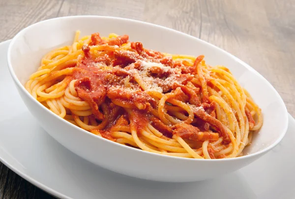 Pasta all'amatriciana italiana — Foto Stock