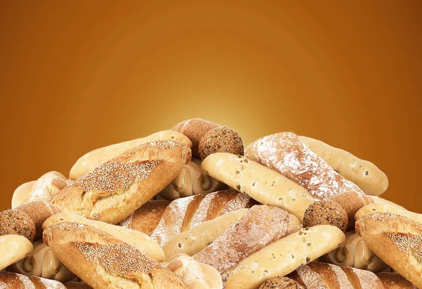 Frisches italienisches Brot Hintergrund — Stockfoto