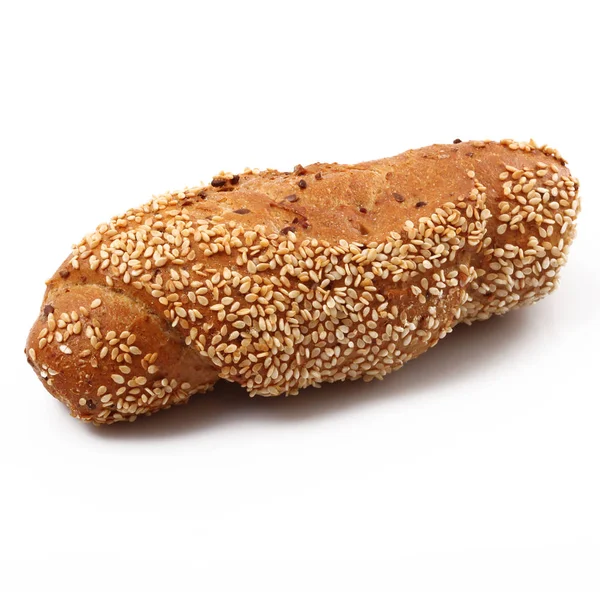 Brot auf weißem Hintergrund — Stockfoto