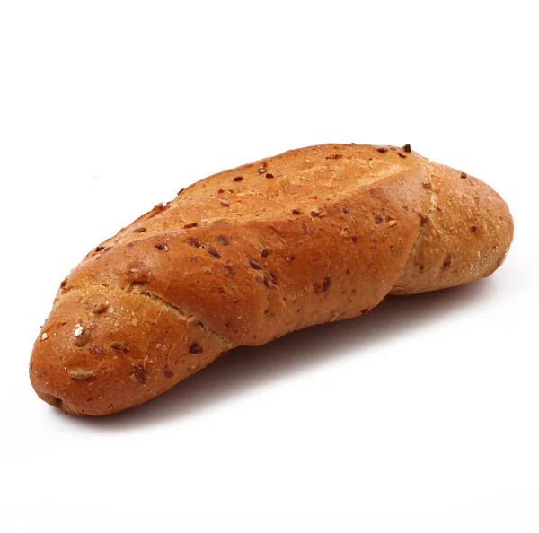 Ekmek beyaz arkaplanda — Stok fotoğraf