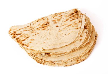 ekmek beyaz arkaplanda