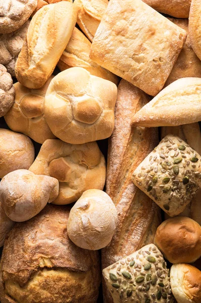 Frisches italienisches Brot Hintergrund — Stockfoto