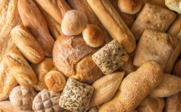 Frisches italienisches Brot Hintergrund — Stockfoto