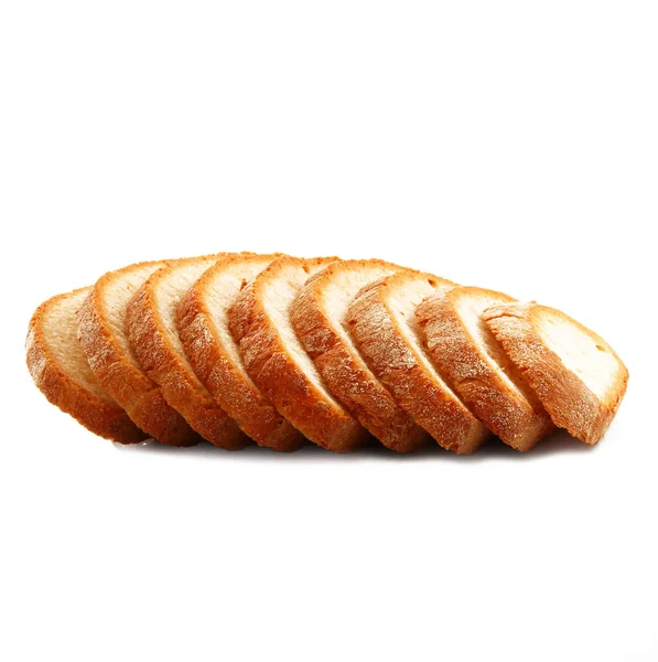 Brot auf weißem Hintergrund — Stockfoto