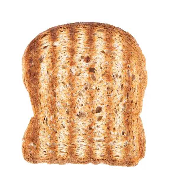 White bread slice on white background — Stock Photo, Image