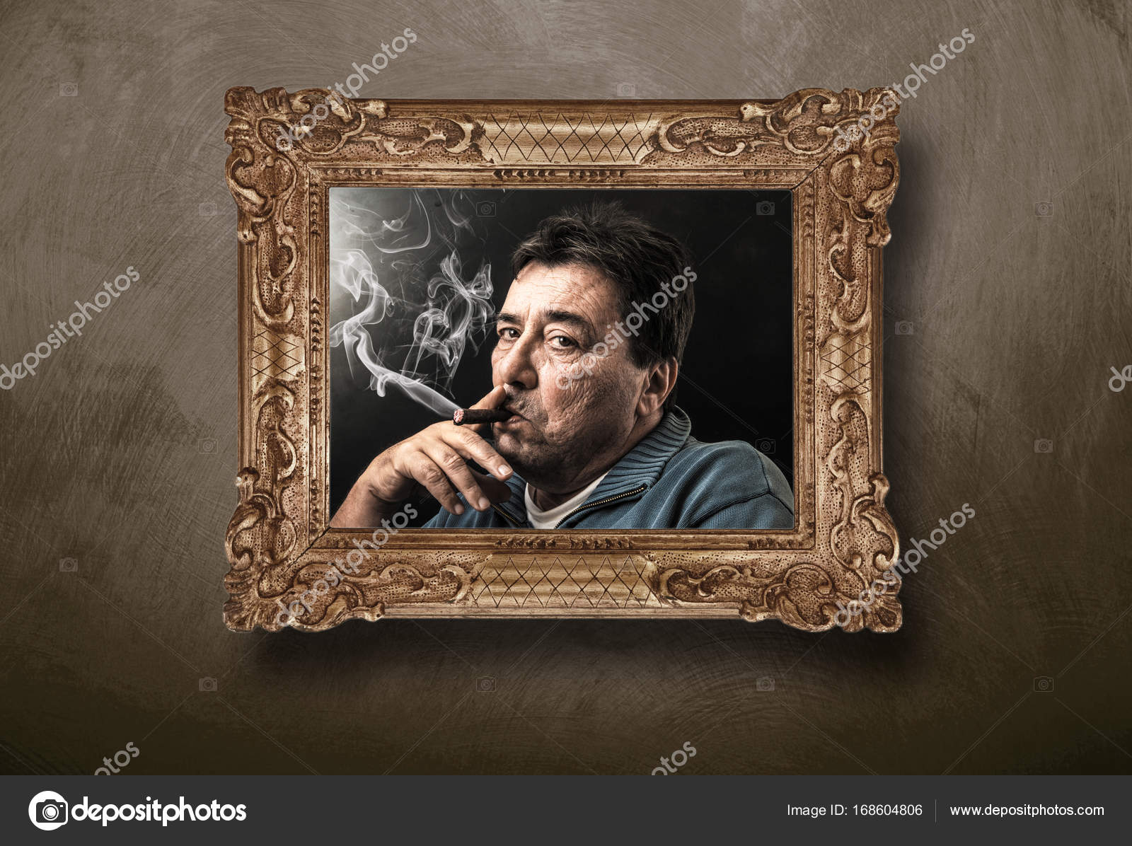 Smoking A Cigar In Frame Stock Photo Photobeps 168604806