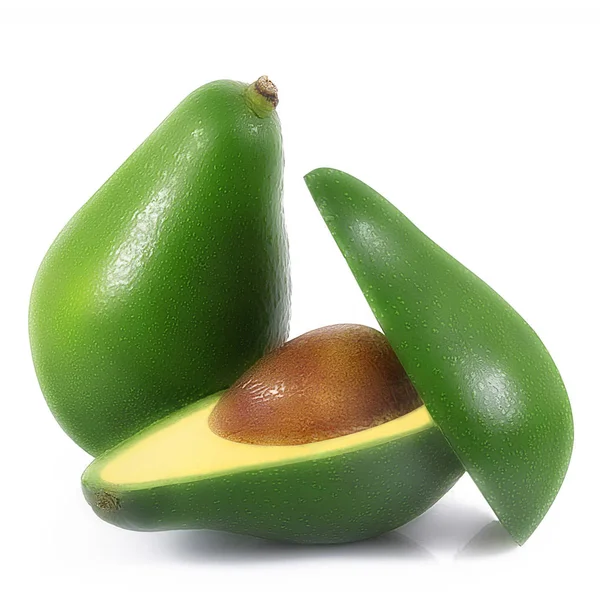 Avocado на белом фоне — стоковое фото