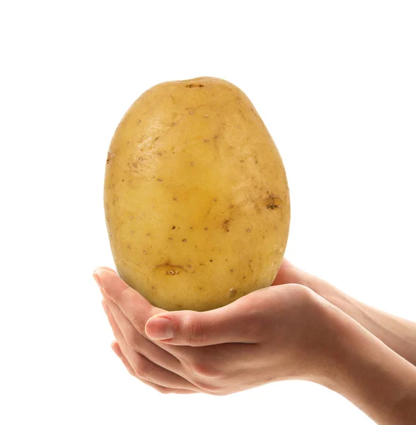 Картофель в руках — стоковое фото