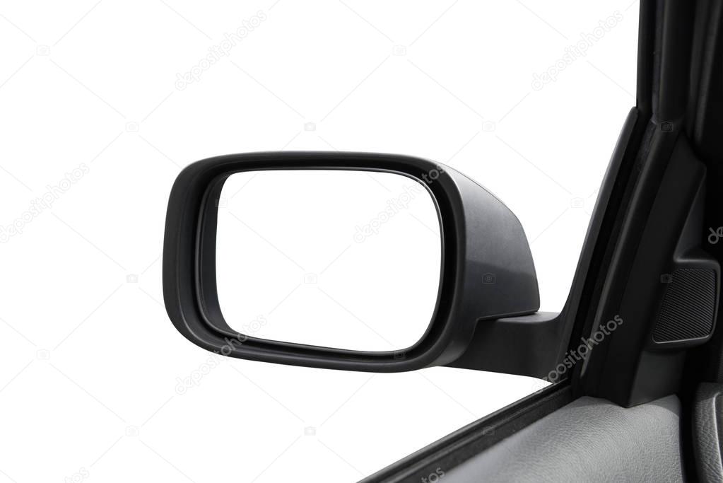 rearview mirror in white background