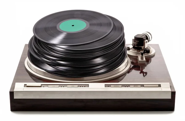 Turntable on white background — Stock Photo, Image