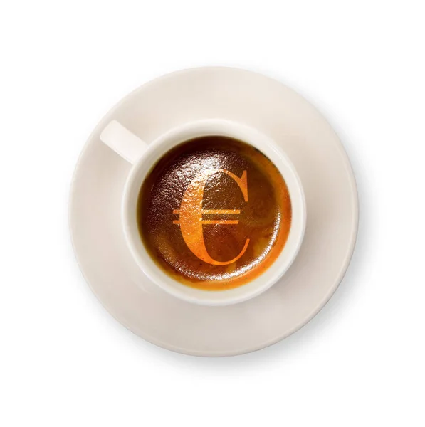 Italienischer Kaffee auf weißem Hintergrund — Stockfoto