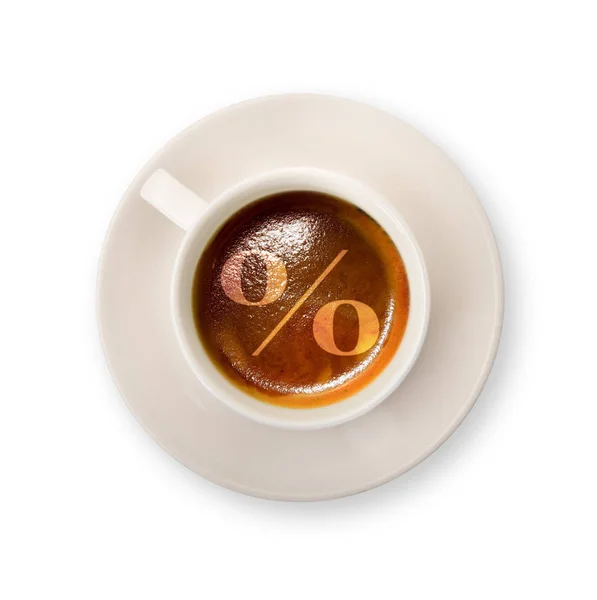 Italienischer Kaffee auf weißem Hintergrund — Stockfoto