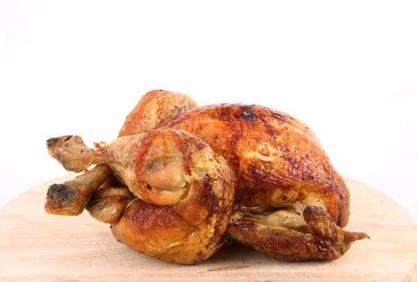 흰 바탕에 있는 닭고기 — 스톡 사진