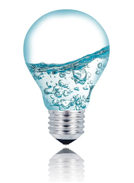 Isolated water light bulb on white background — Stock Photo, Image