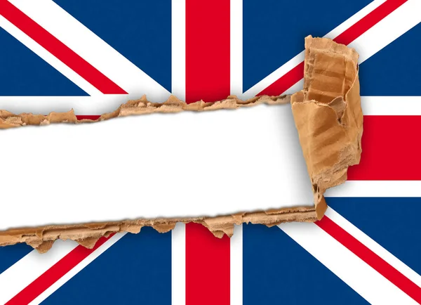 Μια άρπαξαν σημαία του Ηνωμένου Βασιλείου — Φωτογραφία Αρχείου
