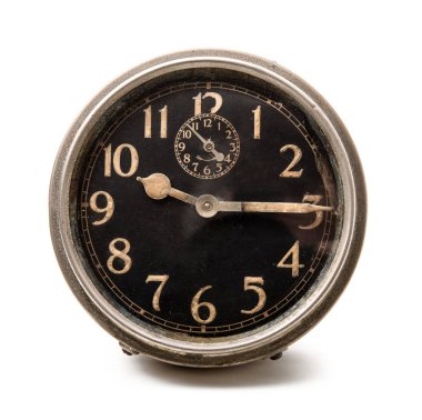 Beyaz arkaplanda alarm saati