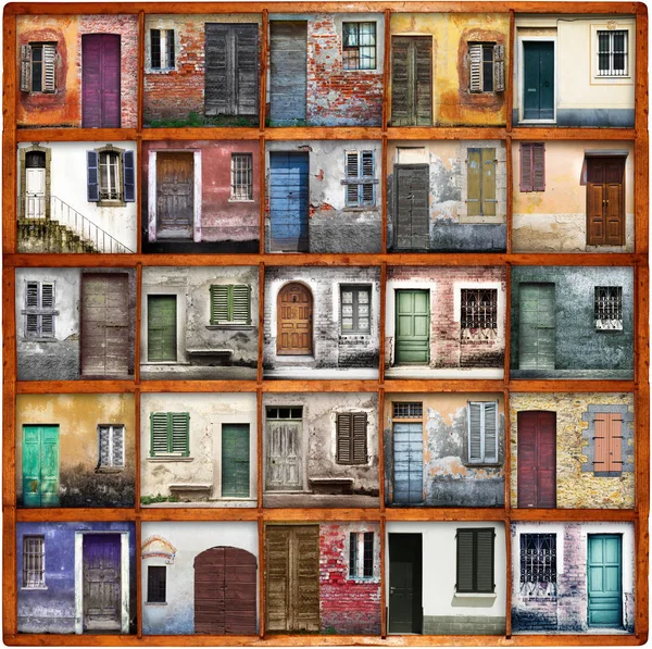 Typische vintage houten deuren — Stockfoto