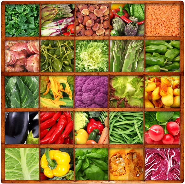 Hintergrund von frischem Gemüse — Stockfoto