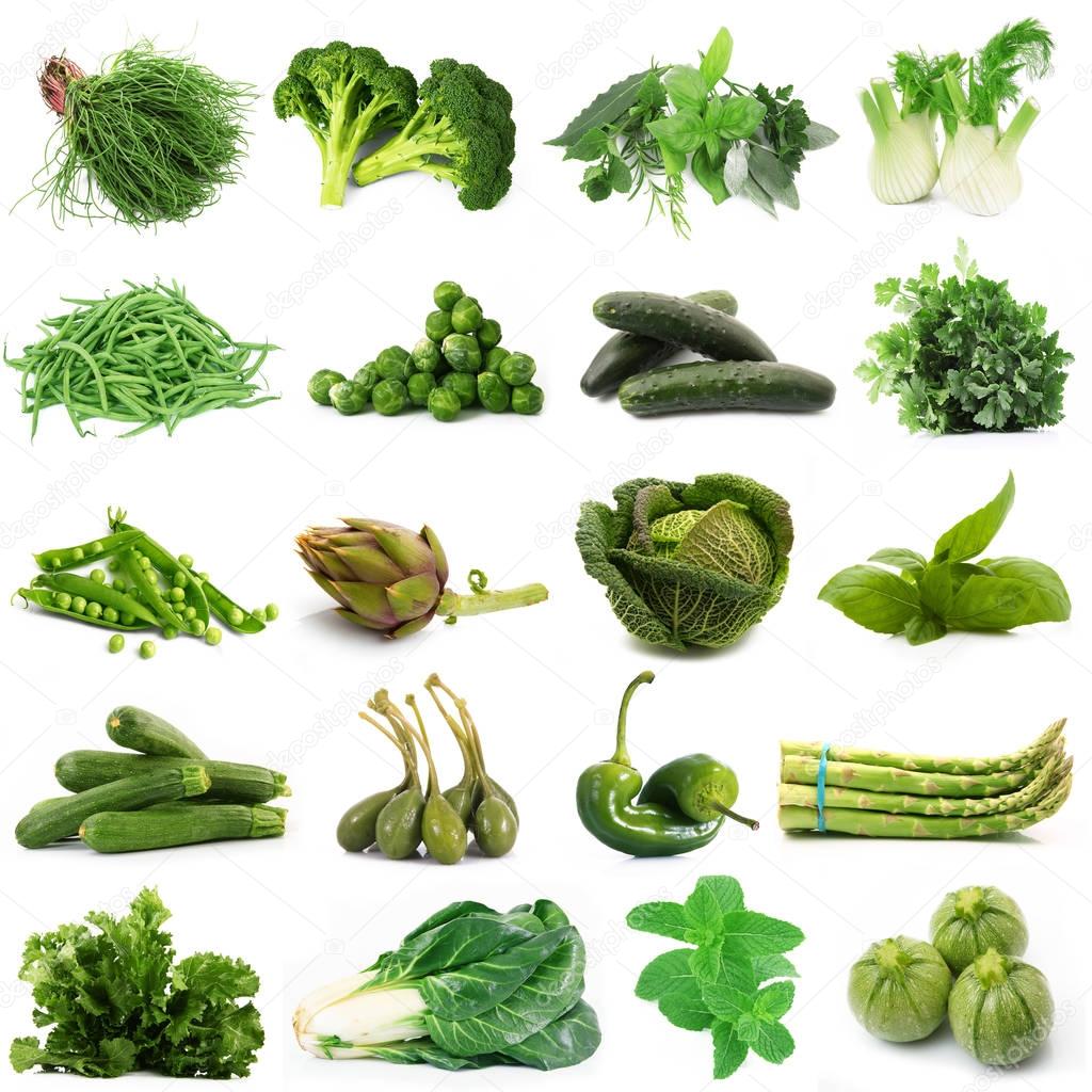background of fresh green vegetables