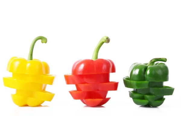 Hot peppers on white background — Stock Photo, Image