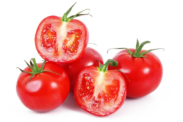 Tomates sobre fondo blanco — Foto de Stock