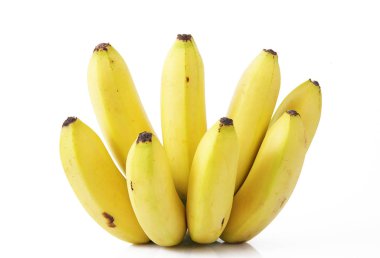 Beyaz arkaplanda muzlar