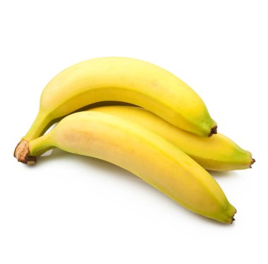 Beyaz arkaplanda muzlar