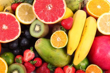 arka plan üzerinde meyve karışımı