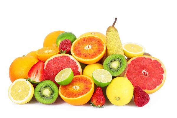 Frutta su sfondo bianco — Foto Stock