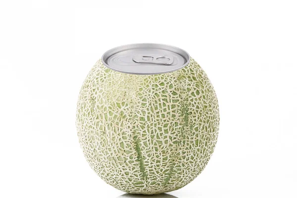 Jugo de melón en estaño —  Fotos de Stock