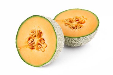 beyaz arkaplanda kavun