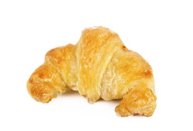 kruvasan beyaz zemin üzerine Fransız