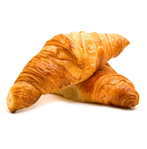 Francia croissant, fehér háttér — Stock Fotó