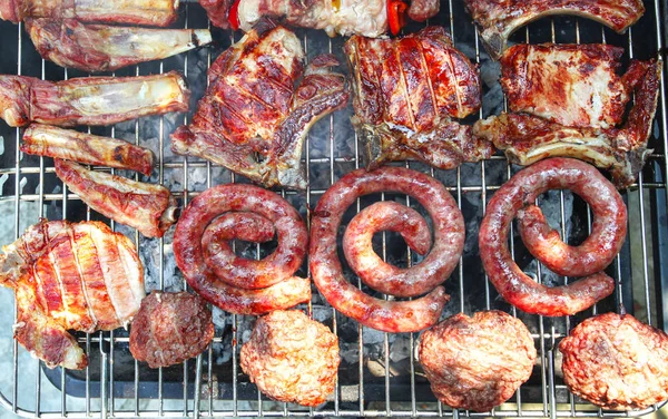 Mixed barbecue view from above — Stock Photo, Image
