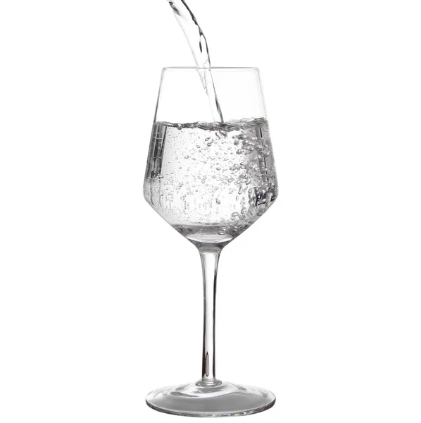 Glas vatten i vit bakgrund — Stockfoto