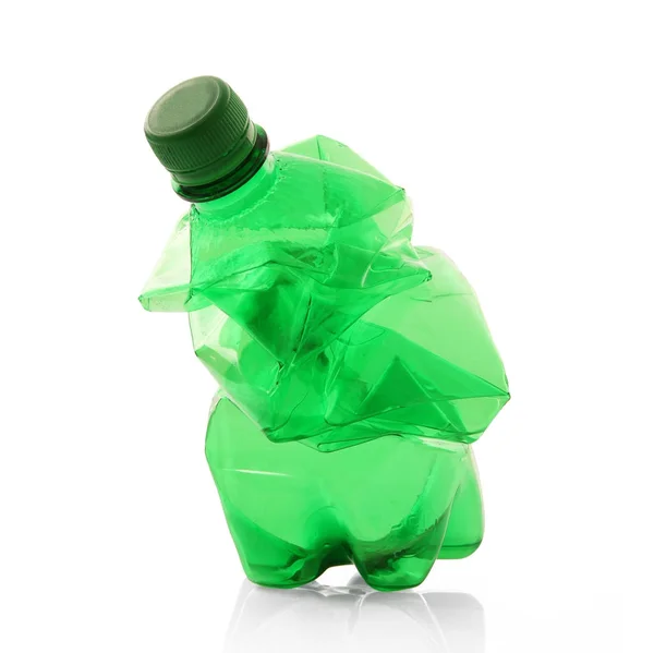 白い背景でプラスチック製のボトル — ストック写真