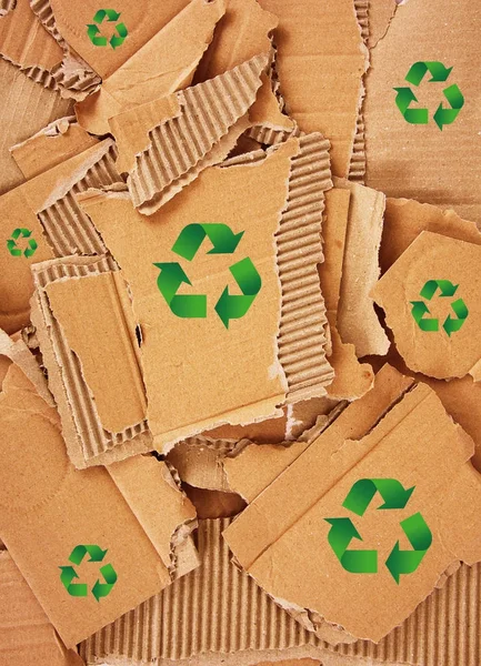 Papelão para reciclar fundo — Fotografia de Stock