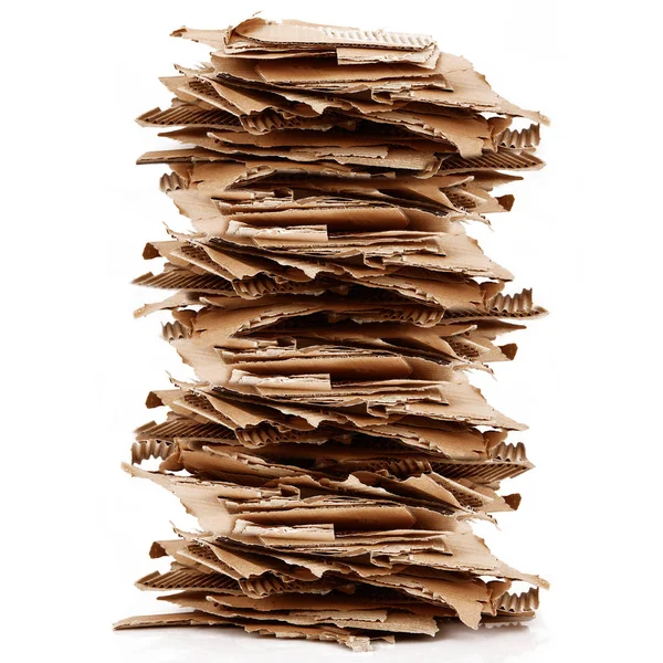 Cardboard for recycle on white background — Stock Photo, Image