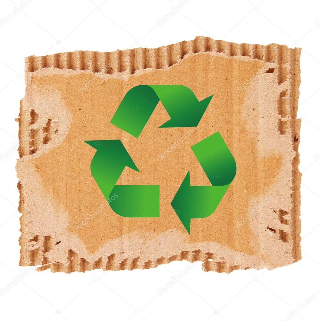 cardboard for recycle on white background