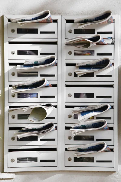 Caixas de correio de uma casa — Fotografia de Stock