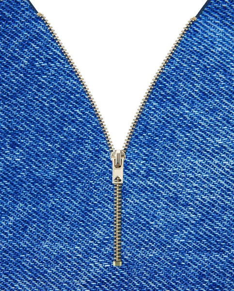 Zipper Abrir fundo jeans — Fotografia de Stock